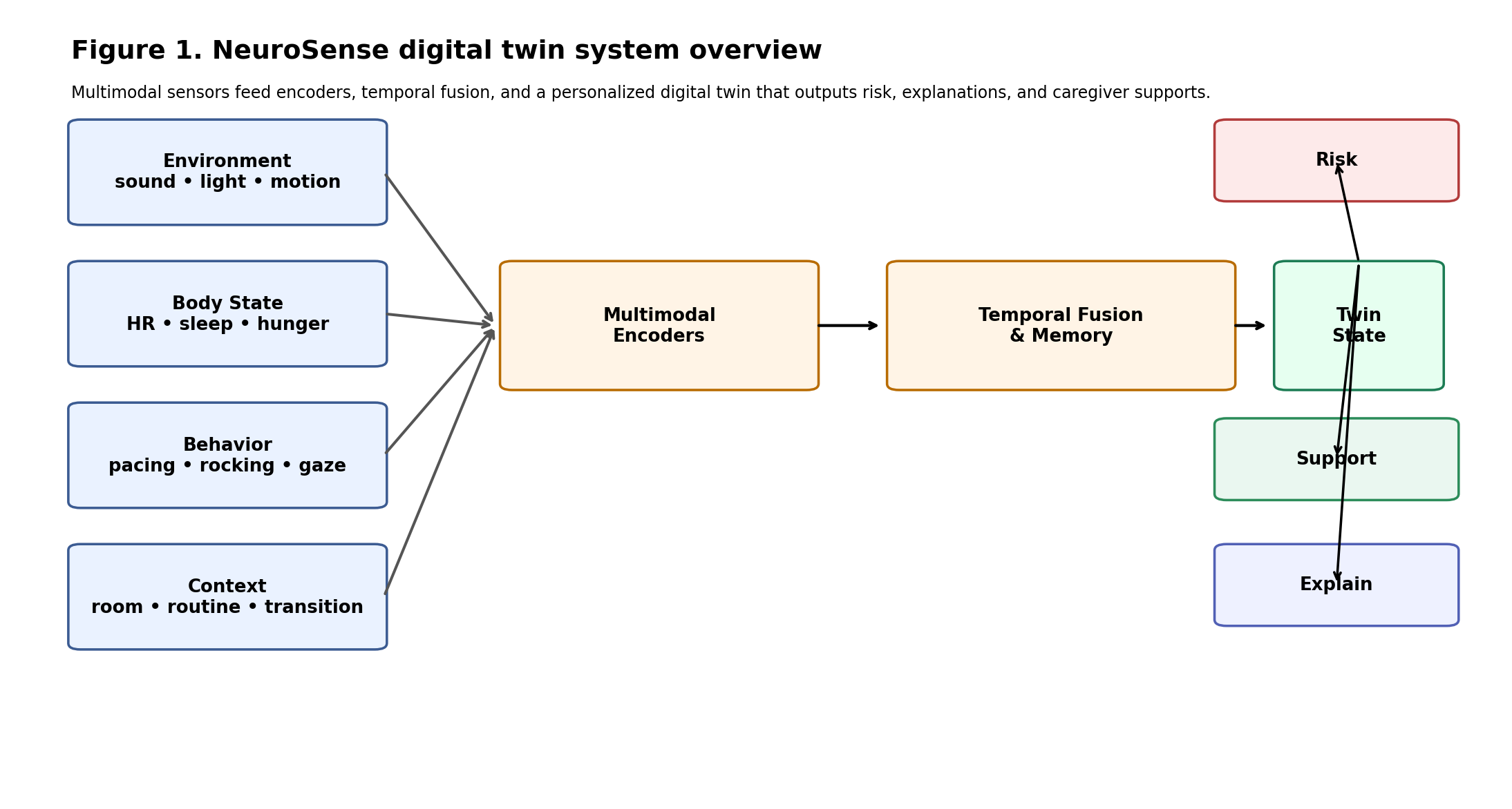 NeuroSense digital twin system overview